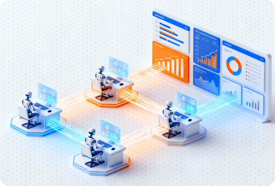 Agentic AI for business illustration